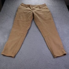 Polo Ralph Lauren Sport Equestrian Pants Womens 32 Khaki Breeches Patch Riding