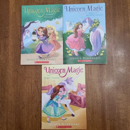Unicorn Magic By Jessica Burkhart Scholastic Girl Chapter Books Lot of 3