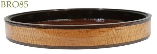 5 string Banjo resonator, curly Lagerstroemia wood, shiny polish BRO81-86 - Picture 24 of 29
