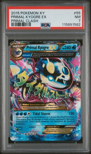 2015 POKEMON XY PRIMAL CLASH PRIMAL KYOGRE EX #55 PSA 7 NM #115891582