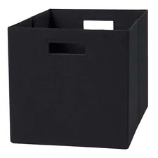 Better Homes & Gardens Collapsible Fabric Cube Storage Bin, Rich Black