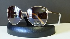 Giselle Eyewear Womens Vintage Retro Metal Oversized Oval Sunglasses Soft Bag