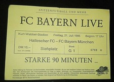 Orig. Ticket Hallescher FC Bayern München 1995 Eintrittskarte HFC Chemie Halle