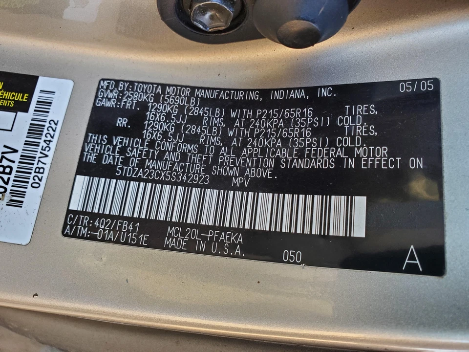 Conjunto bomba combustible Toyota Sienna 2003-2006 desde 01/03 Foto 3 de 4