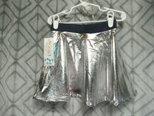New 365 kids Skirt Size 5 Girls Silver Blue Elastic Waist Casual School Party