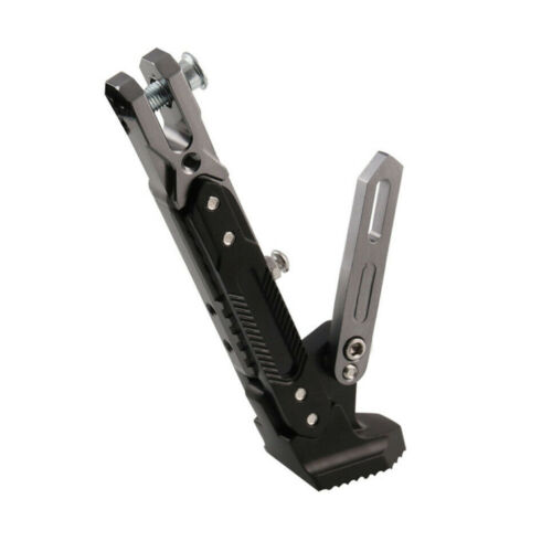 Soporte de trípode lateral ajustable negro/titanio CNC soporte para pie para motocicleta  - Imagen 1 de 8