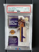 2017-2018 Panini Chronicles Kobe Bryant Patch 8/10 EBAY 1/1 #8 PSA 8 NO.CS-KBR