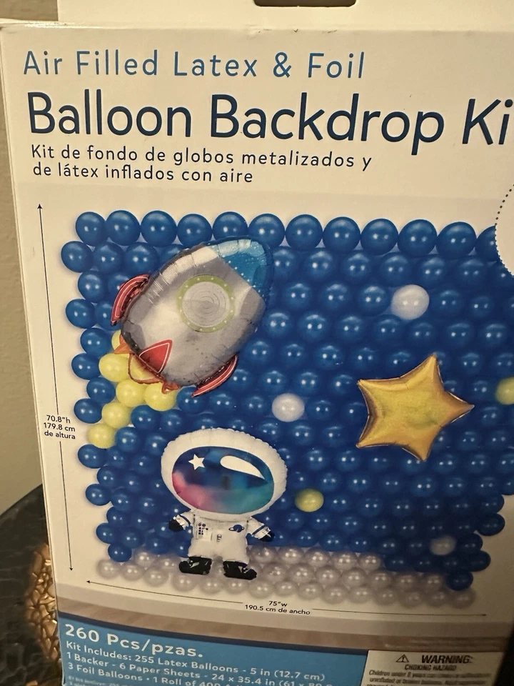 Kit de gota trasera globo espacial 260 piezas lámina de látex fiesta de cumpleaños astronauta estrella Foto 4 de 4