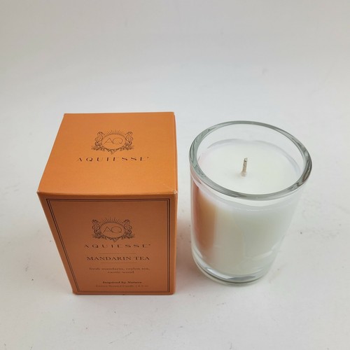 Aquiesse Mandarin Tea Luxury Scented Candle 6.5 oz. Inspired By Nature - Picture 2 of 4