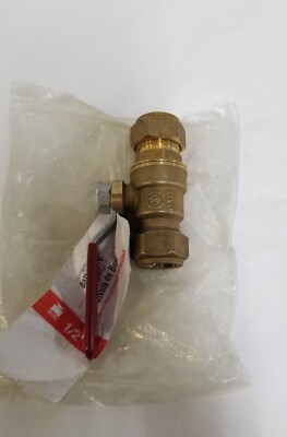B&K Mueller 1/2 Ball Valve With Compression Fittings. 107-023HC