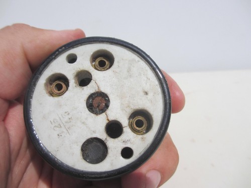 Antique Brass Ceramic Light Switch Old Dolly Toggle Vintage Art Deco Copper - Picture 7 of 10