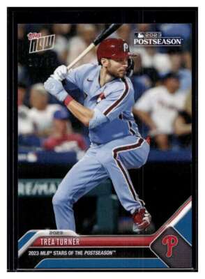 2023 Topps Now Stars of the Postseason #PS-35 Trea Turner Blue Parallel #d 10/49
