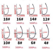 50pcs High Carbon Steel Fly Fishing Hooks 2~1...