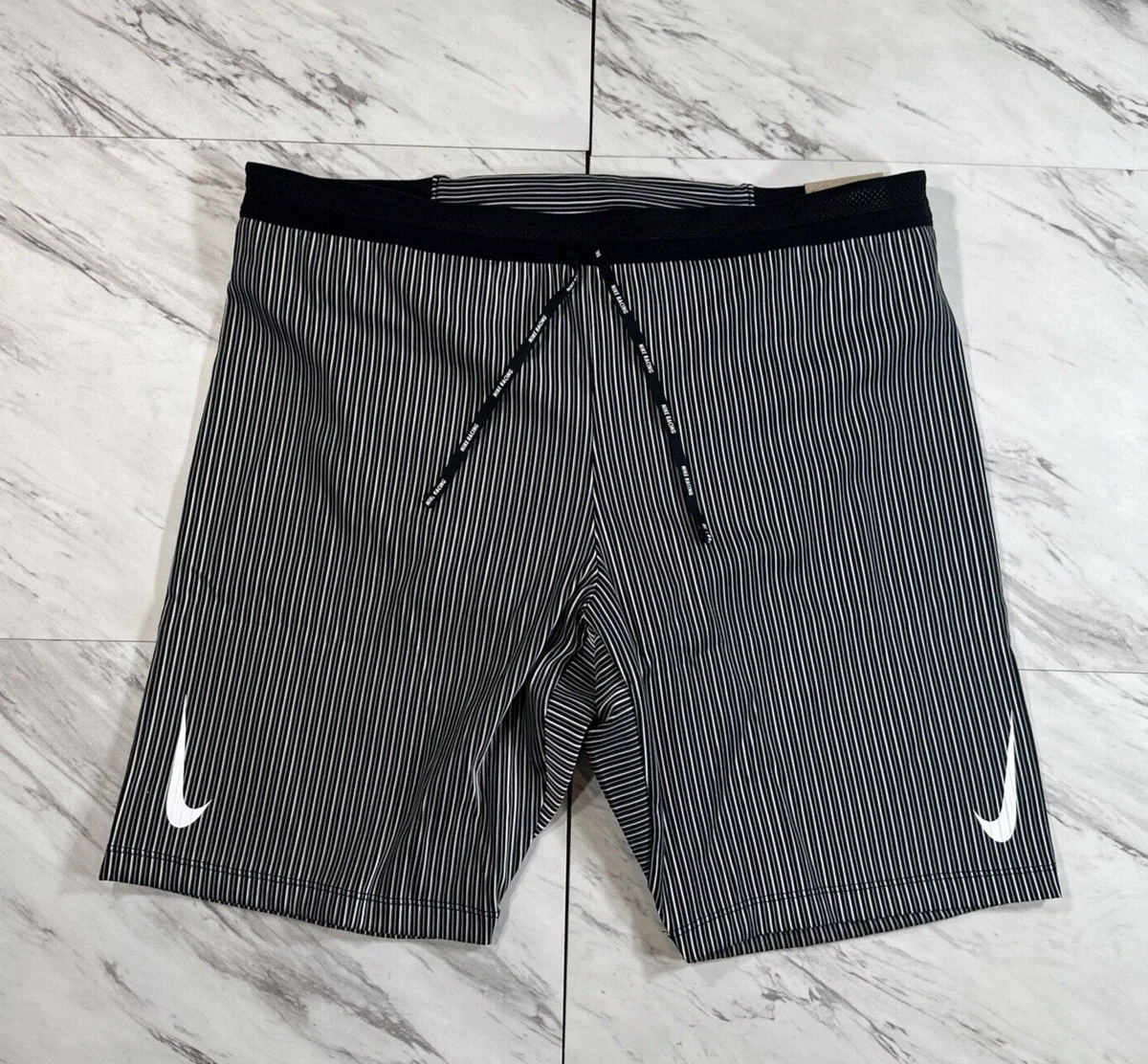 Nike Aeroswift Half Tights Running Shorts Mens SZ XL Black White New  DM4622-015