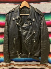 Vintage 50s Original Harley Leather Biker Jacket Talon Zip Cycle Champ M 22x24.5