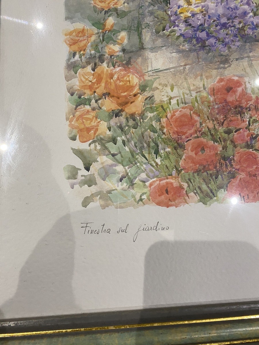 Signed Lithograph By Italian Artist F.Neri Entitled “ Window Into