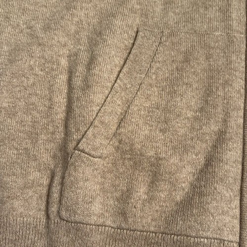 J Crew women’s Cashmere full-zip sweater-hoodie in heather stone Size L NWOT - Picture 9 of 11