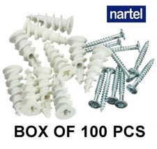 NYLON FIXINGS SELF DRILL CAVITY WALL SPEED ANCHOR PLUGS AND SCREWS