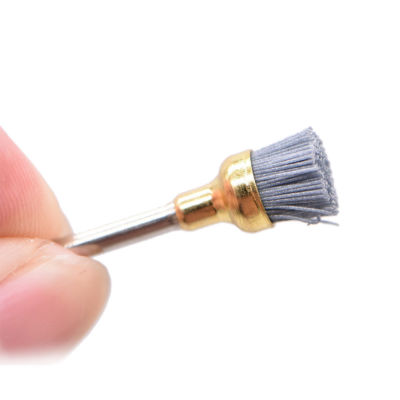 10 Brosses De Polissage Dentaires RA - Pour Contre-angle - Poils Durs, Type Plat - Marque AZDENT