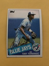 Tony Fernandez SIGNED 1985 Topps #48, Toronto Blue Jays, AUTOGRAPHED