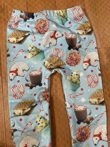 Nordstrom - Capelli NY Girls Lt Blue Fleece Lined Winter Themed Leggings XS/S - Picture 2 of 4