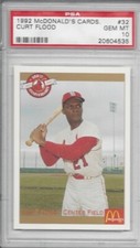 1992 Pacific McDonalds Curt Flood #32 GEM MT PSA 10 RARE POP 1 