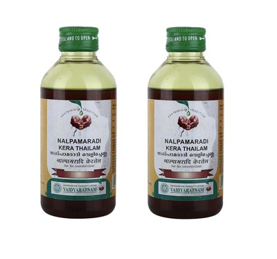 (2er-Pack) Vaidyaratnam Ayurvedisches Nalpamaradi-Kera-Kokos-Thailam-Öl...