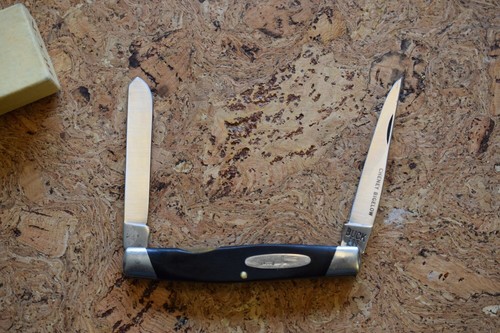 Vintage Buck USA 313 Muscrat Knife, 1966-1967 Black 2 Blades with Box and Papers - Picture 3 of 24