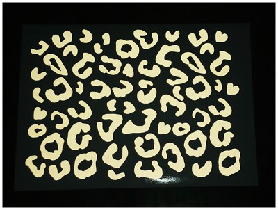 Reflektierender Leopardenmuster A5 Blatt gestanzter Vinyl Lastenrad Aufkleber - Silber