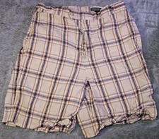 Daniel Cremieux Shorts Men's 31 (Tag 34)  Signature Plaid Brown Black Beige Golf