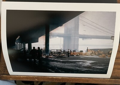 1950s Brooklyn Bridge South St Market New York City NYC 8x10 Color Photo Reprint