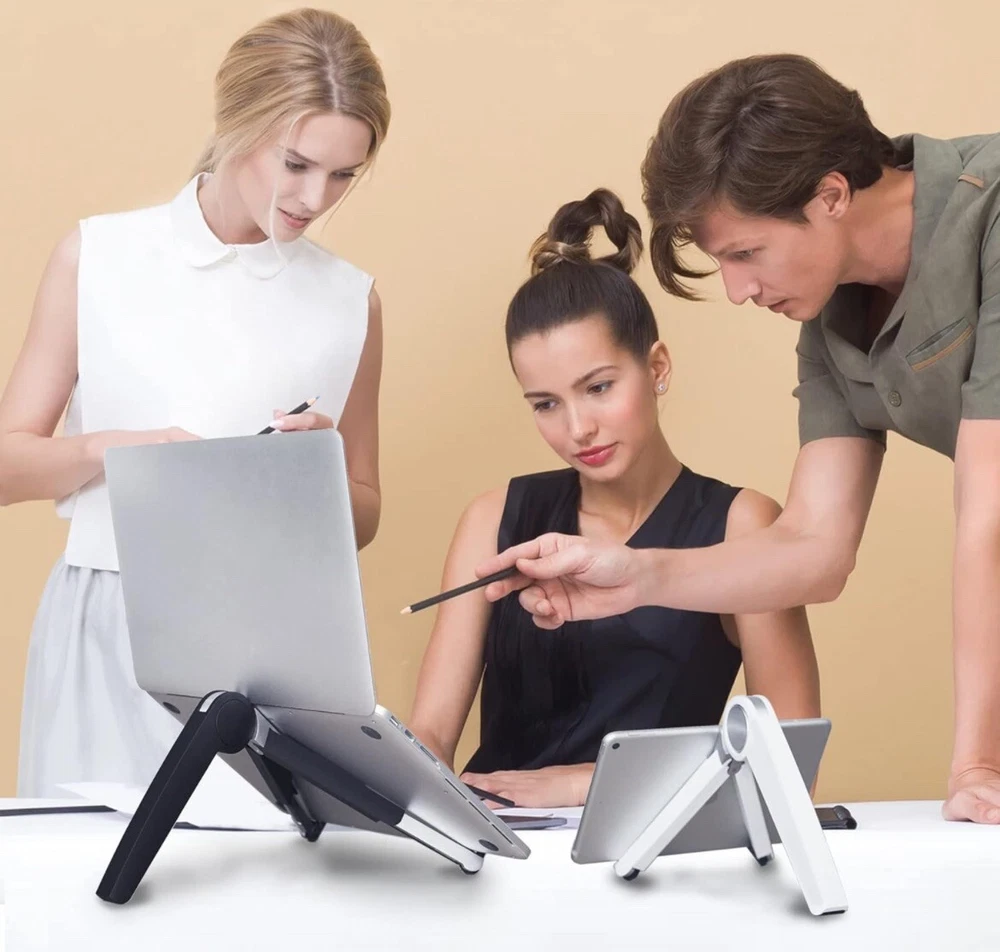 Laptop Stand for Laptop Adjustable Portable Tablet Holder 10-15.6 Inch (White)