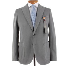 Boglioli NWT Sport Coat / K Jacket Size 48R 38R US In Solid Gray Cotton Blend