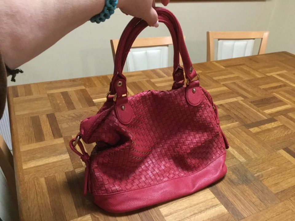 Bolso de mano DEUX LUX TEJIDO ROJO grande de gran tamaño Foto 2 de 4