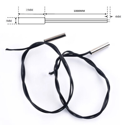 10 Stuks Thermistor Sonde Temperatuursensor Ronde Lug Koudgeperste Terminal Connector 1 Meter (5K B3950