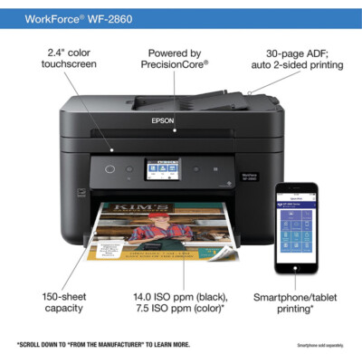 Epson WorkForce WF-2860 Inkjet All-In-One Printer