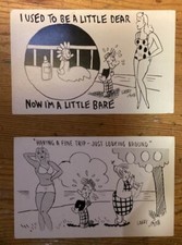 Vintage Larry Smith Travelcards, Circa 1940s, Set of Two