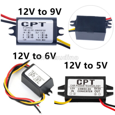DC-DC 12V to 5V/6V/9V 2/3A 15W Converter Step Down 2A/3A 15W Power Supply Module