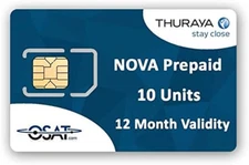 Thuraya Satellite Phone NOVA SIM with 10 Units (11 Minutes)