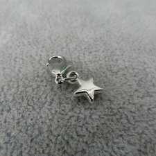 LITTLE STAR Charm Zipper Pull Keychain Add On Clip Dangle Celestial Silver Tone