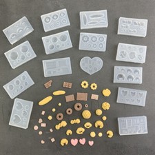15PC 1:12 Scale Dolls House Miniatures Food Accessories Biscuit Silicone Mold