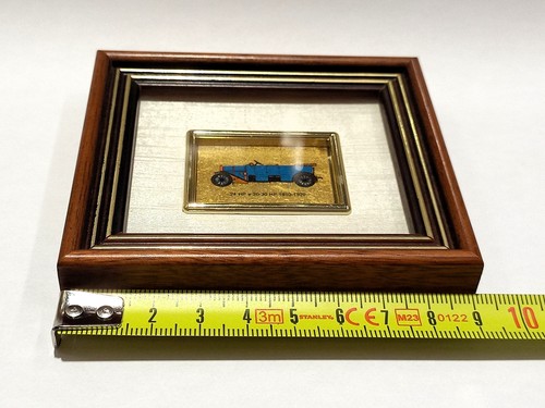 Reproduction Voiture Vintage Romeo Sur Feuille D'Or 23 KT 8 x 9 CM MC110907 - Picture 6 of 7