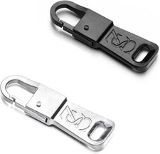 Stainless Steel Sturdy Zipper Pull Replacement Stainless Steel GunBlack Silver