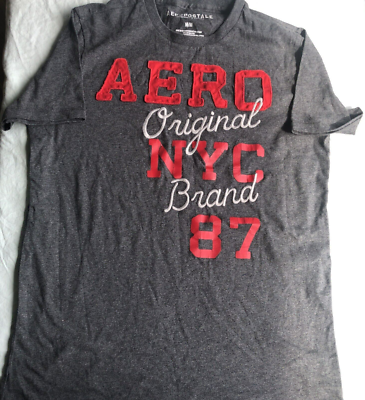 T-shirt Aeropostale Bleu Marine 100% Coton - Taille L - Vintage NY 1987