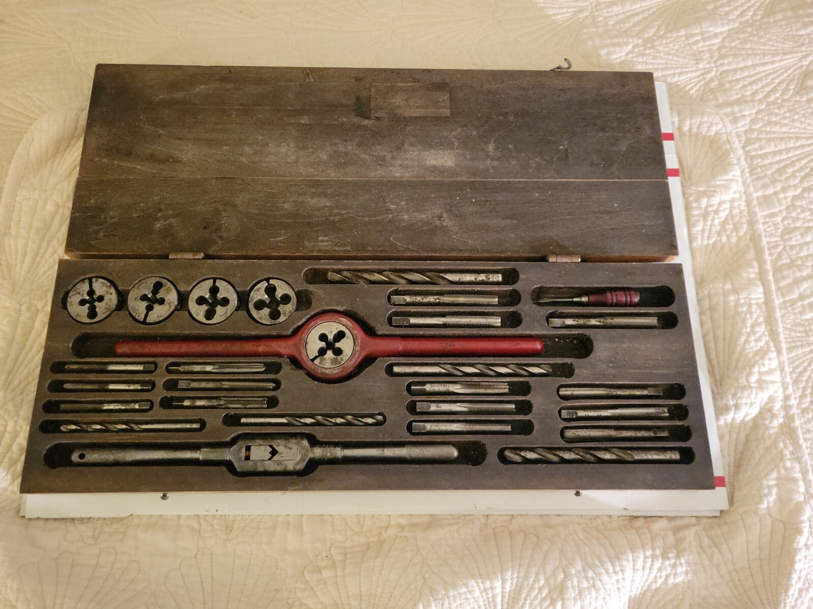 Vintage GTD GREENFIELD TAP And DIE Set in Original Wooden Box Small