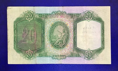 1941 PORTUGAL - 20 ESCUDOS - VF - EZSU5 - Picture 2 of 2