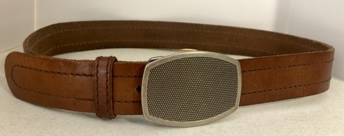 Aeropostale 1956 Small Brown Leather Belt Oval Latch Buckle Fits 31-35