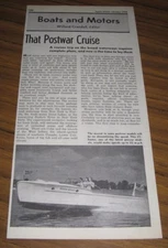 1945 Magazine Photo Chris-Craft 25 Ft Boat in Water