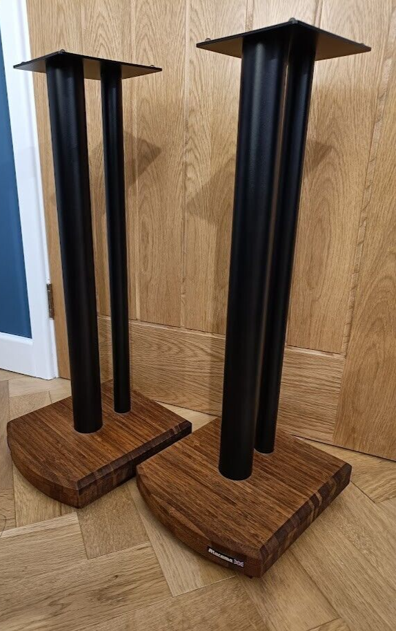 Atacama Moseco 6 Speaker Stands 60cm Pair Black Satin Medium Bamboo eBay