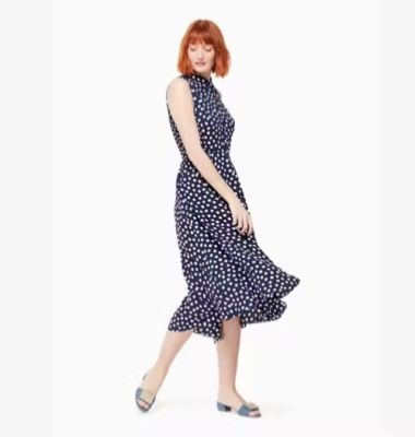 Kate Spade Navy California Dreaming Cloud Dot Sleeveless Midi